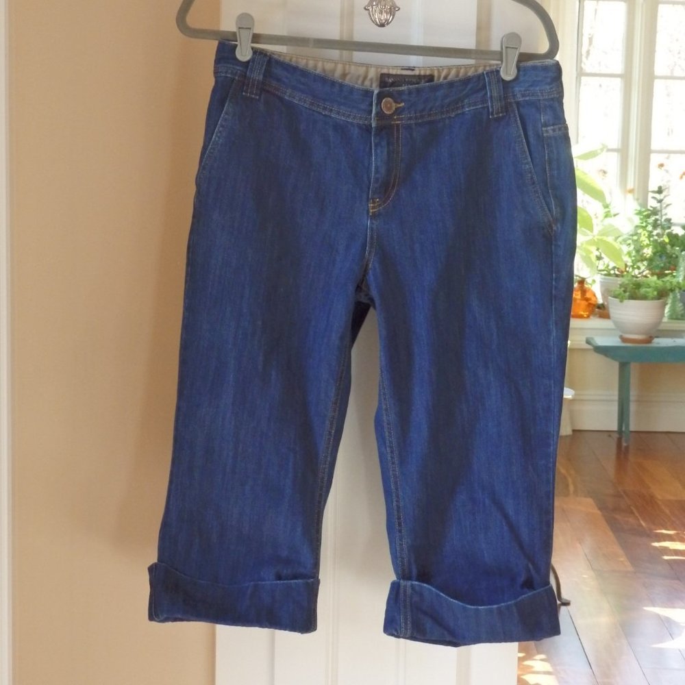 Banana Republic Denim Cuffed Capris size 10